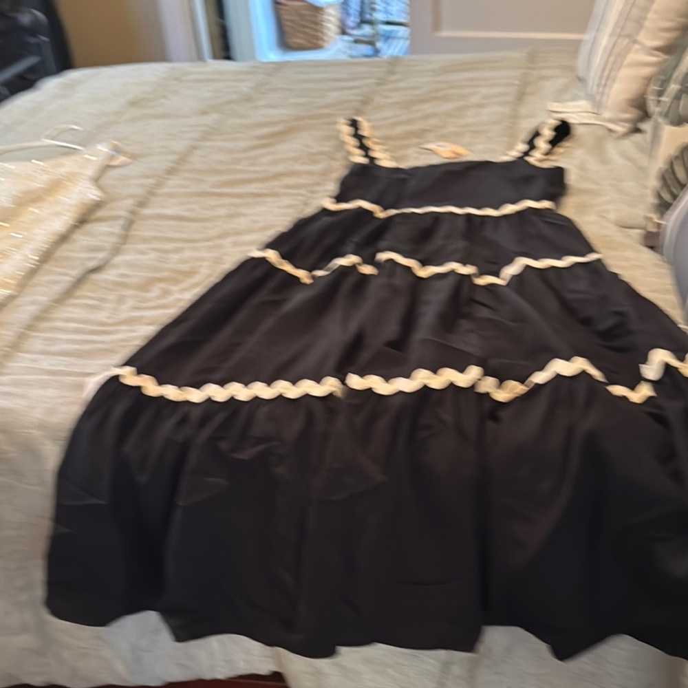 Black Dress with White Trim